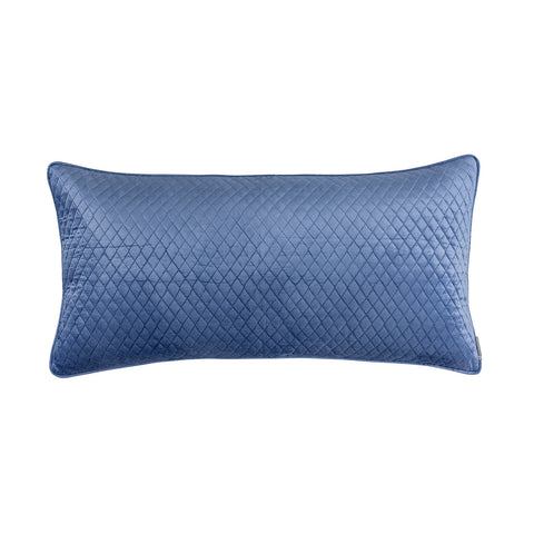 Valentina Quilted Lg Rectangle Pillow Azure 18x36