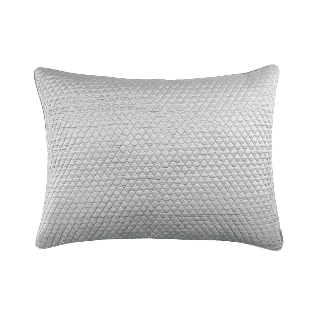 Valentina Quilted Luxe Euro Pillow Aquamarine 27x36
