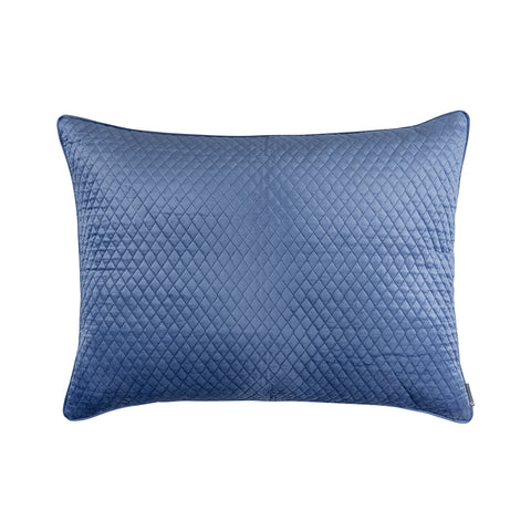 Valentina Quilted Luxe Euro Pillow Azure 27x36