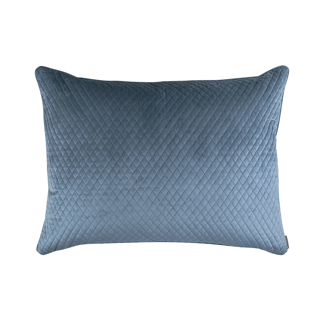Valentina Quilted Luxe Euro Pillow Smokey Blue 27x36