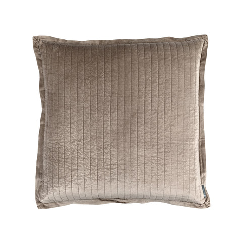 Aria Quilted Euro Pillow Raffia Matte Velvet 26X26 (Insert Included)