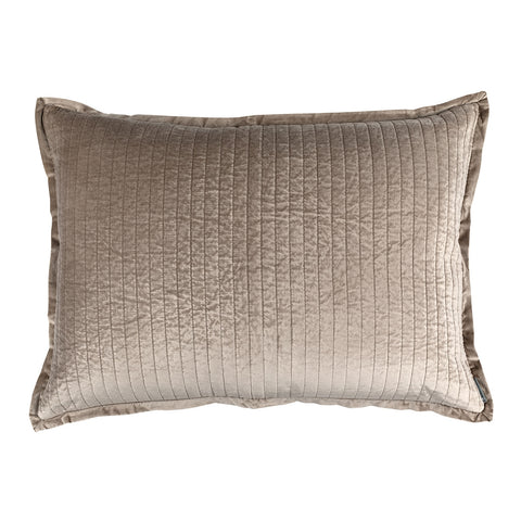 Aria Quilted Luxe Euro Pillow Raffia Matte Velvet 27X36 (Insert Included)