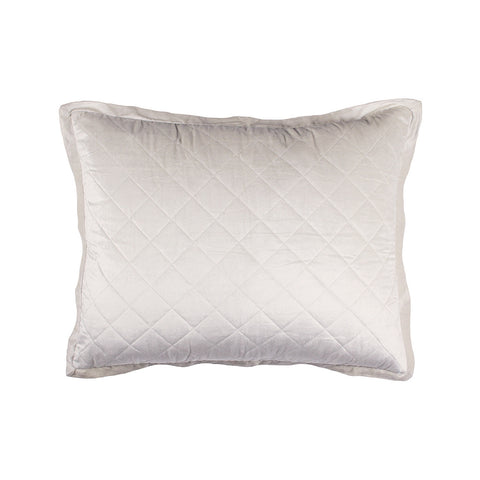 Chloe Standard Pillow / Ivory Velvet 20X26