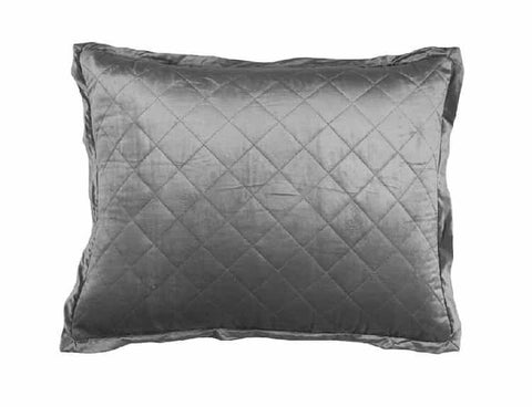 Chloe Standard Pillow / Silver Velvet 20X26
