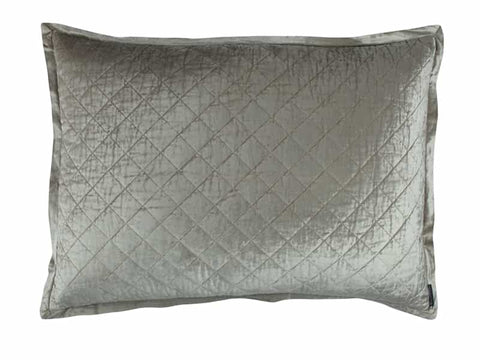 Chloe Luxe European Pillow / Ice Silver Velvet 27X36