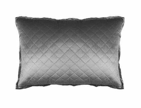 Chloe Luxe European Pillow / Silver Velvet 27X36