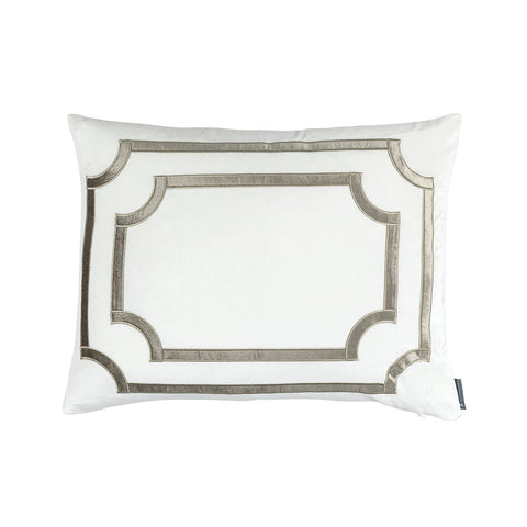 Soho Standard Pillow Ivory Matte Velvet Fawn Matte Velvet 20X26 (Insert Included)