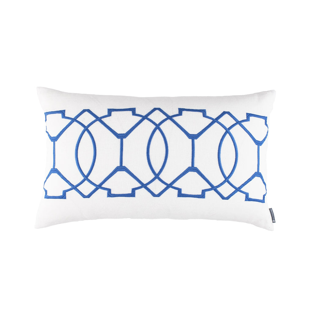 Magic Lg Rectangle Pillow White / Azure 18X30