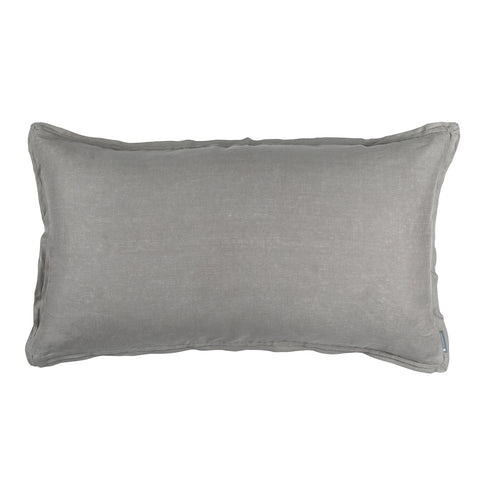 Bloom King Double Flange Pillow Lt Grey Linen 20X36 (Insert Included)