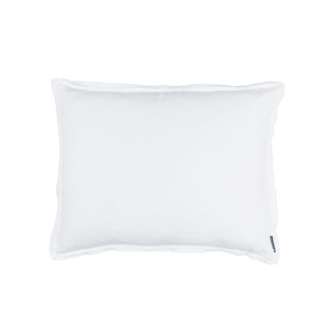 Bloom Standard Double Flange Pillow White Linen 20X26 (Insert Included)