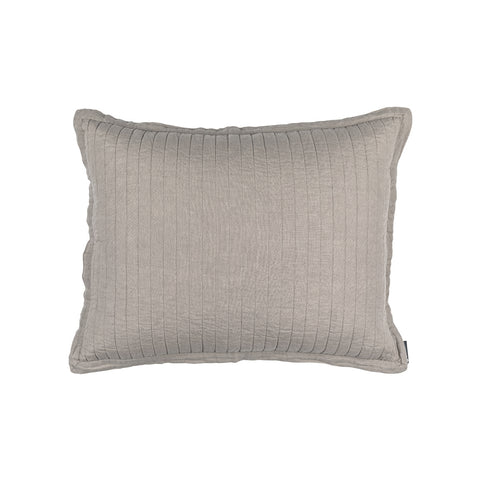 Tessa Quilted Standard Pillow Raffia Linen 20X26 (Insert Included)