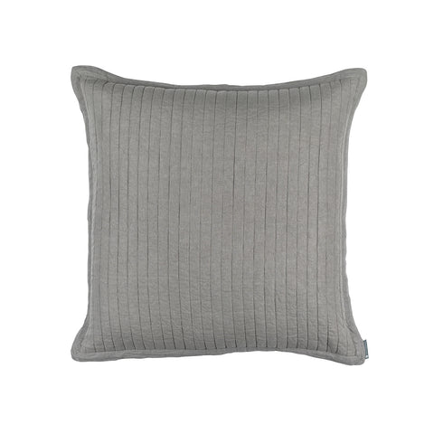 Tessa Quilted Euro Pillow Lt. Grey Linen 26X26 (Insert Included)