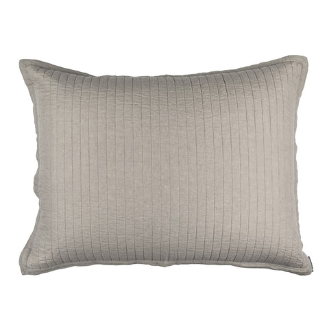 Tessa Quilted Luxe Euro Pillow Raffia Linen 27X36 (Insert Included)