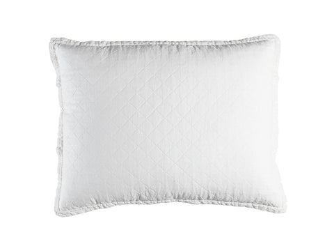 Emily Standard Pillow / White Linen 20X26