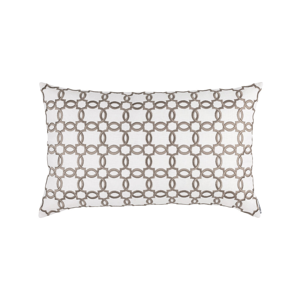 Lynx Lg Rectangle Pillow White / Dark Sand 18x30