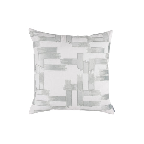 Capri Square Pillow White / Aquamarine 24x24