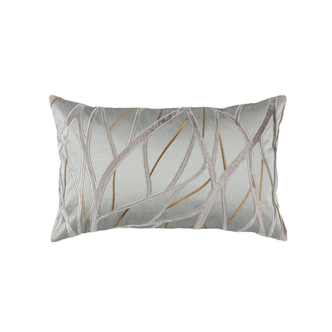 Twig Sm Rect Pillow Pewter / Antique Gold / Platinum 14X22 (Insert Included)