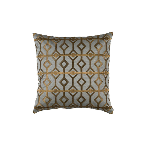 Kylie Square Pillow Pewter / Antique Gold 22X22 (Insert Included)