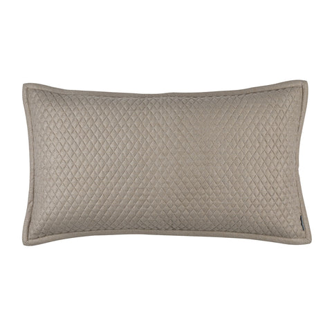 Laurie Diamond Quilted King Pillow Stone Basketweave 20X36