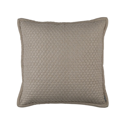 Laurie Diamond Quilted European Pillow Stone Basketweave 26X26