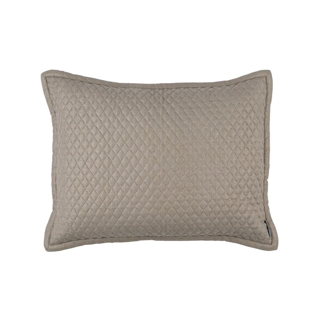 Laurie Diamond Quilted Standard Pillow Stone Basketweave 20X26