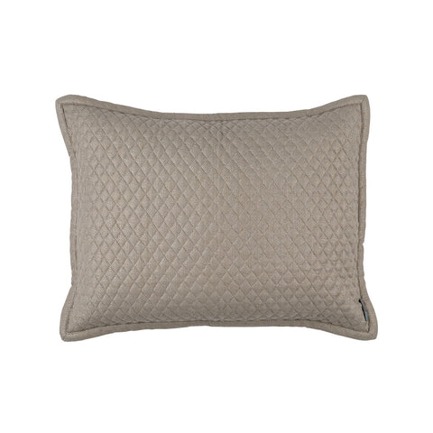 Laurie Diamond Quilted Standard Pillow Stone Basketweave 20X26