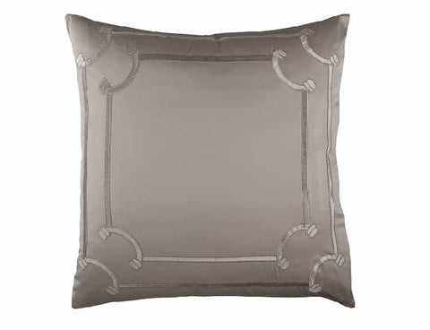 Vendome European Pillow / Taupe S&S / Fawn Velvet 26X26