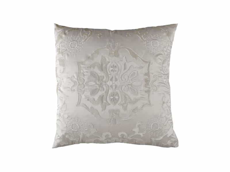 Morocco Sq. Pillow / Ivory S&S / Ivory Velvet 24X24