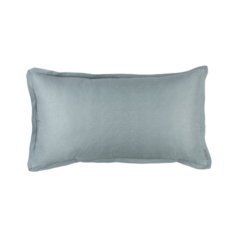 Gia King Pillow Blue Cotton & Silk 20X36 (Insert Included)