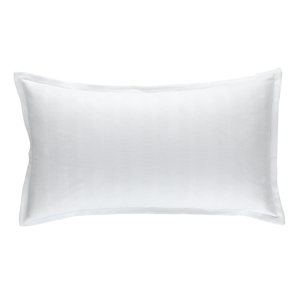 Stela King Matelasse Pillow White Cotton 20X36 (Washable - Insert Included)