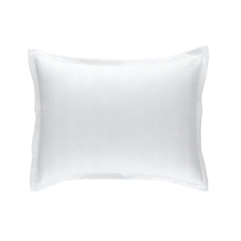 Stela Standard Matelasse Pillow White Cotton 20X26 (Washable - Insert Included)