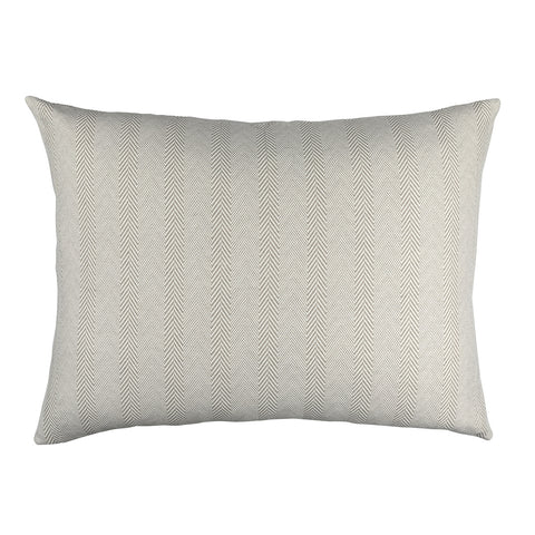 Chevron Luxe Euro Pillow Raffia/White Cotton/Linen 26X35 (Insert Included)