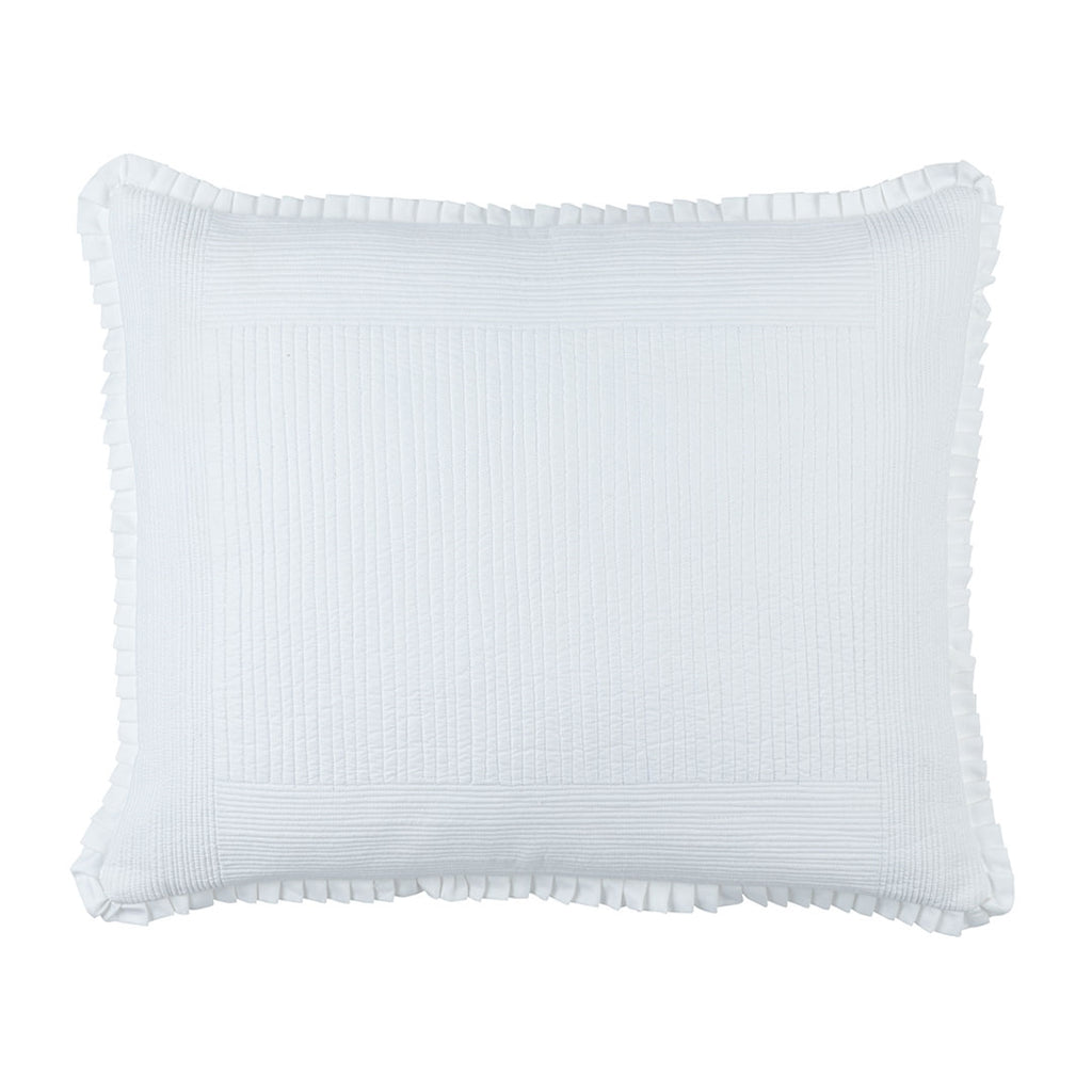 Battersea Luxe Euro Pillow White Cotton 27X36 (Insert Included)