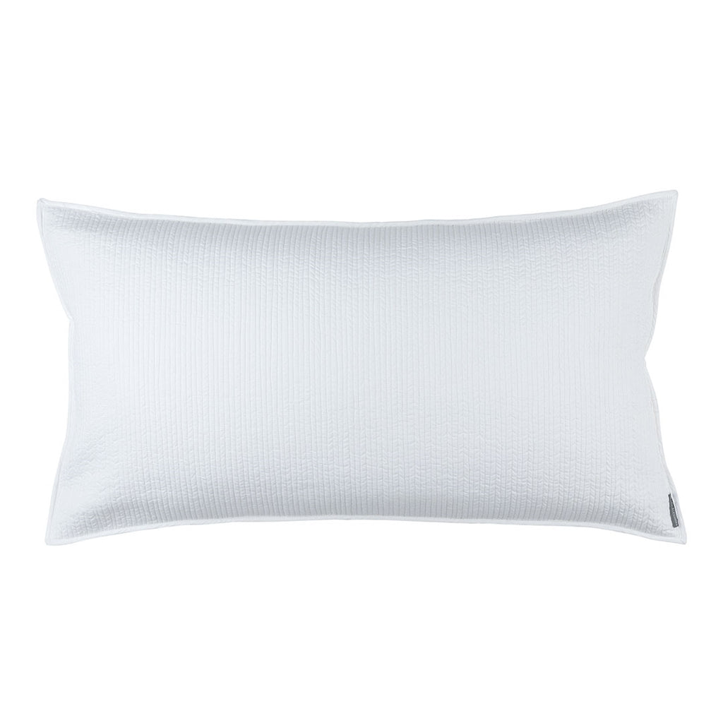 Retro King Pillow White Cotton 20X36 (Insert Included)