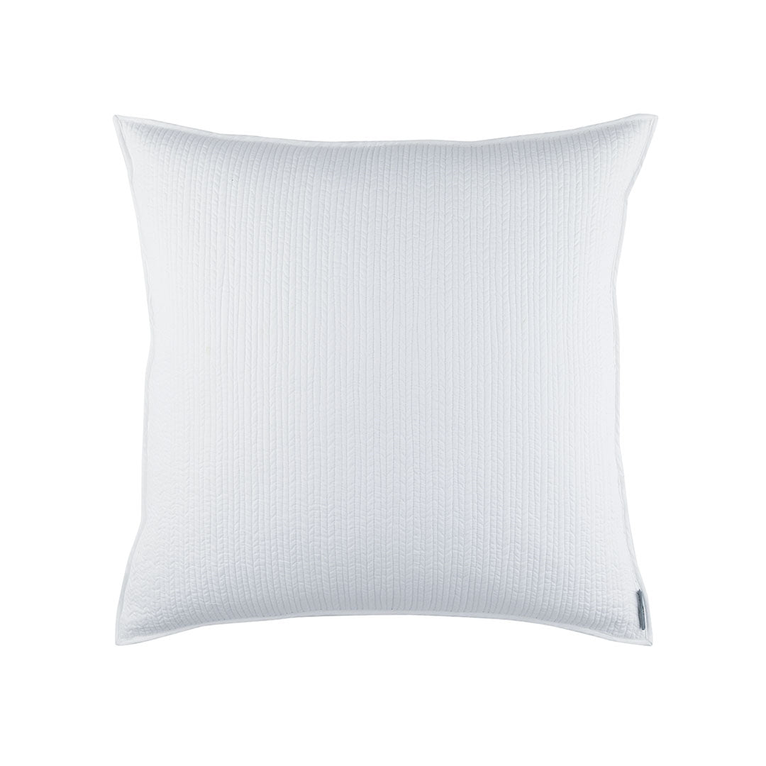 Retro Euro Pillow White Cotton 26X26 (Insert Included)