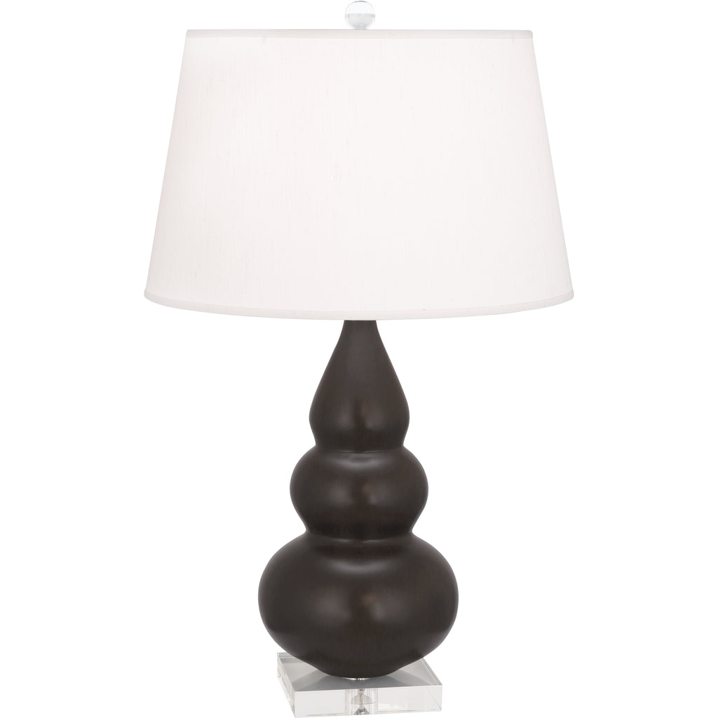 MCF33 Matte Coffee Small Triple Gourd Accent Lamp