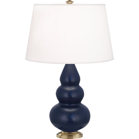 MMB30 Matte Midnight Blue Small Triple Gourd Accent Lamp