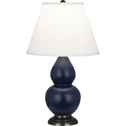 MMB51 Matte Midnight Blue Small Double Gourd Accent Lamp