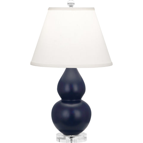 MMB53 Matte Midnight Blue Small Double Gourd Accent Lamp
