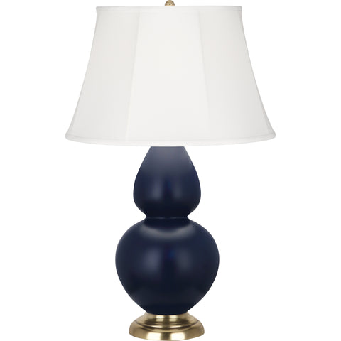 MMB54 Matte Midnight Blue Double Gourd Table Lamp