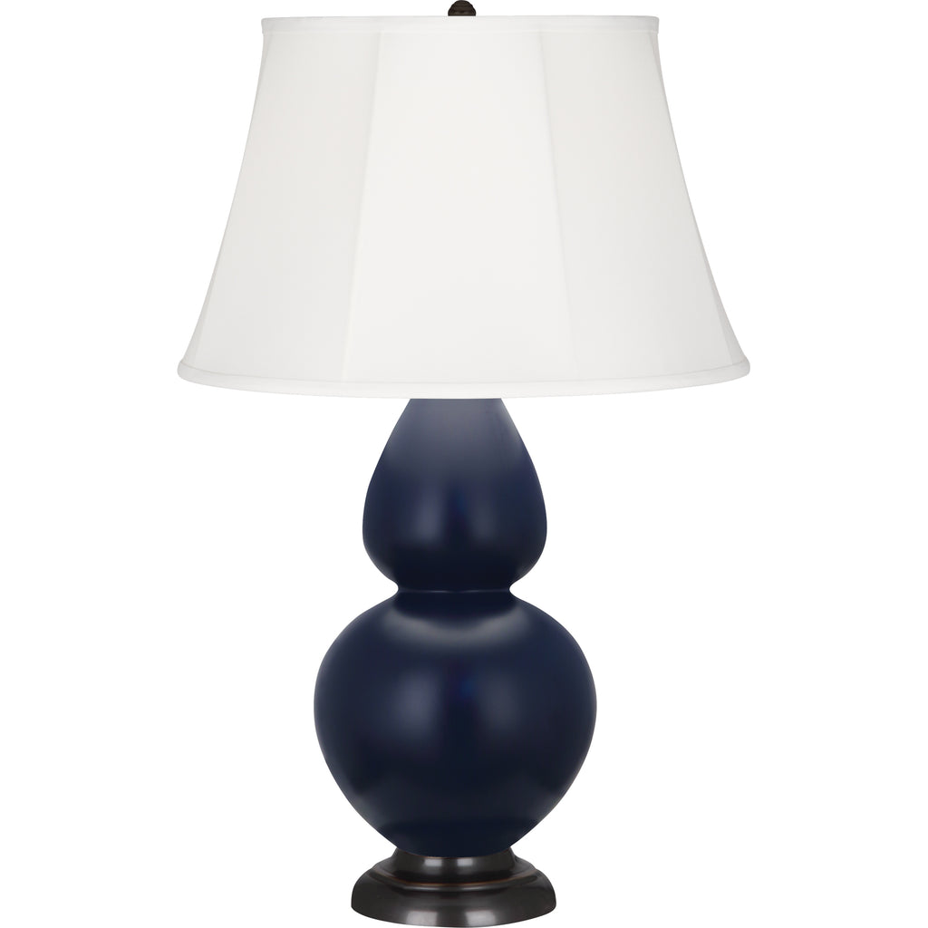 MMB56 Matte Midnight Blue Double Gourd Table Lamp