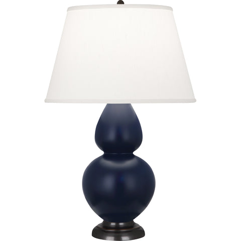 MMB57 Matte Midnight Blue Double Gourd Table Lamp