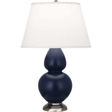 MMB59 Matte Midnight Blue Double Gourd Table Lamp