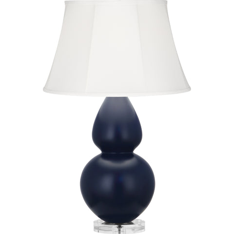 MMB61 Matte Midnight Blue Double Gourd Table Lamp