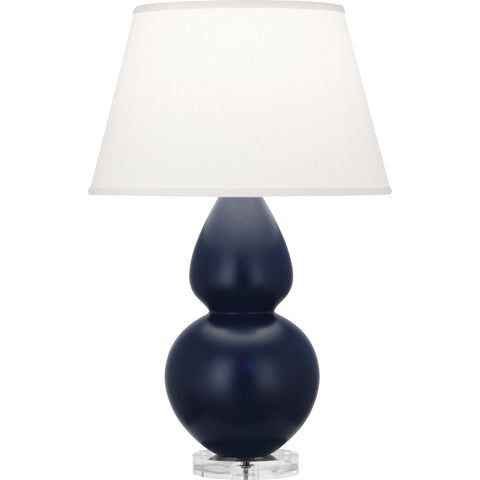 MMB62 Matte Midnight Blue Double Gourd Table Lamp