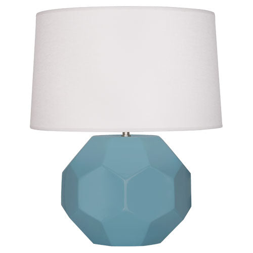 MOB01 Matte Steel Blue Franklin Table Lamp
