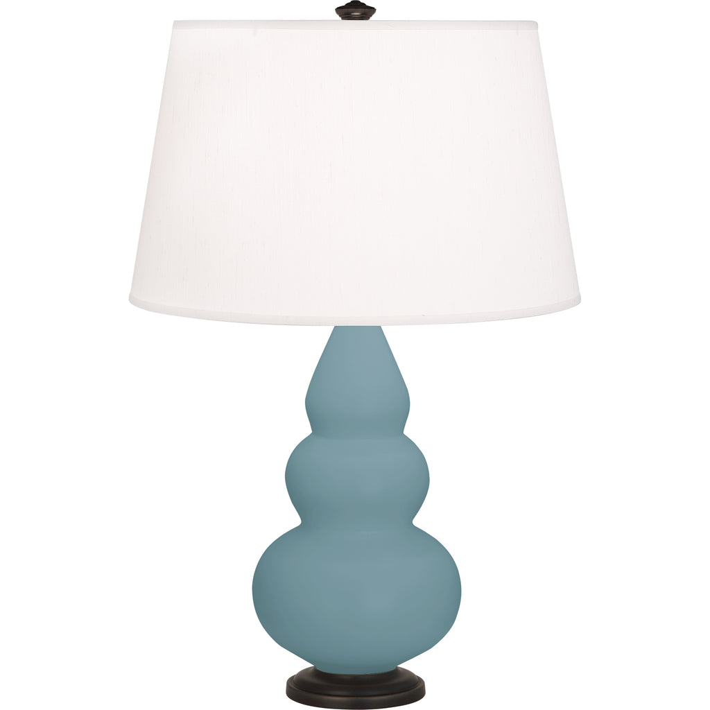 MOB31 Matte Steel Blue Small Triple Gourd Accent Lamp