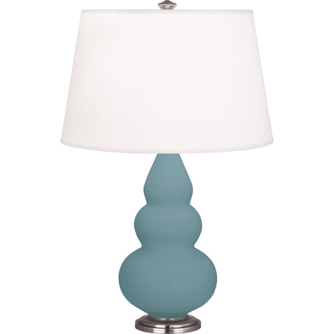 MOB32 Matte Steel Blue Small Triple Gourd Accent Lamp