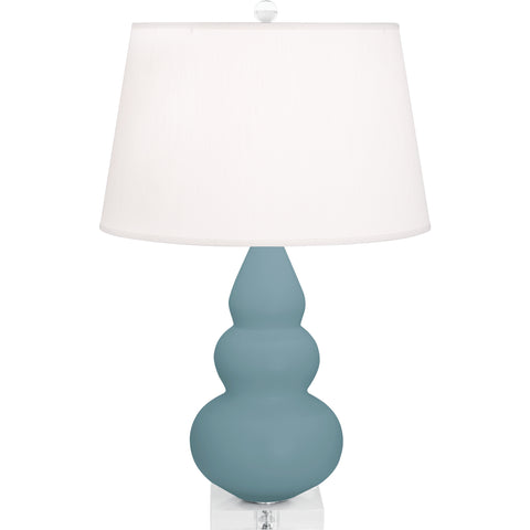 MOB33 Matte Steel Blue Small Triple Gourd Accent Lamp
