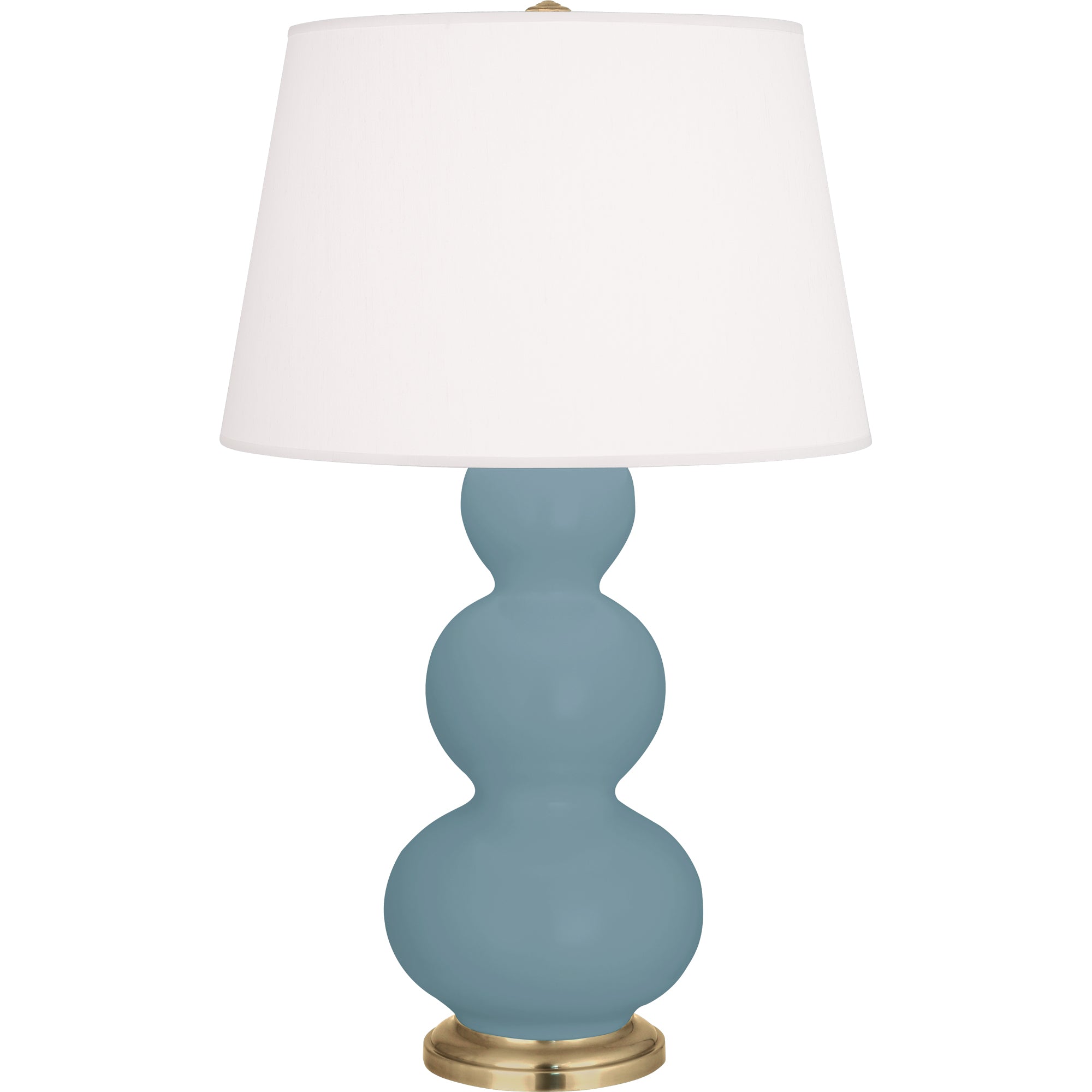 MOB40 Matte Steel Blue Triple Gourd Table Lamp